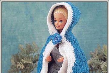 Миниатюрное вязание кукле Барби